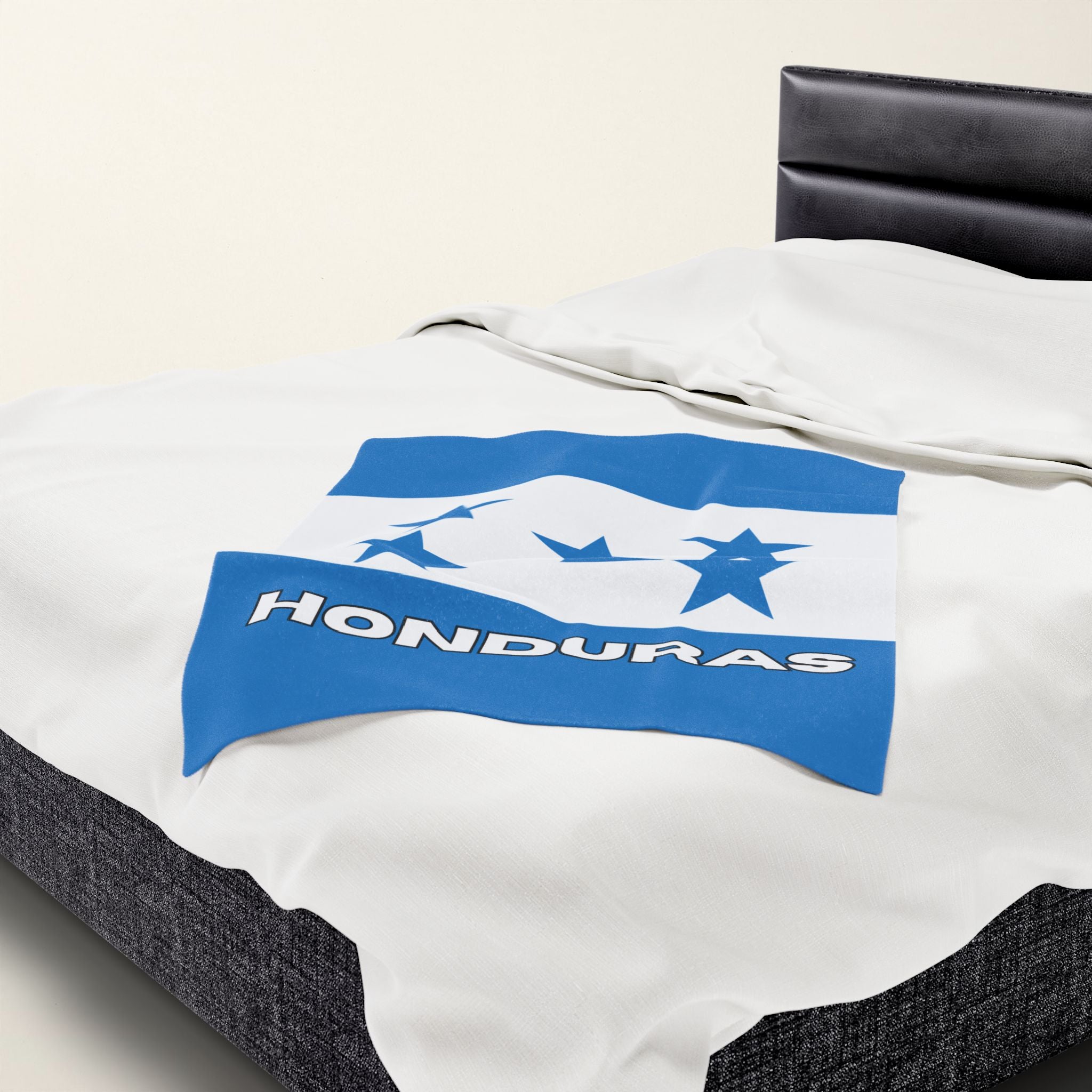 Honduras Flag Velveteen Plush Blanket - Irie Blues Boutique