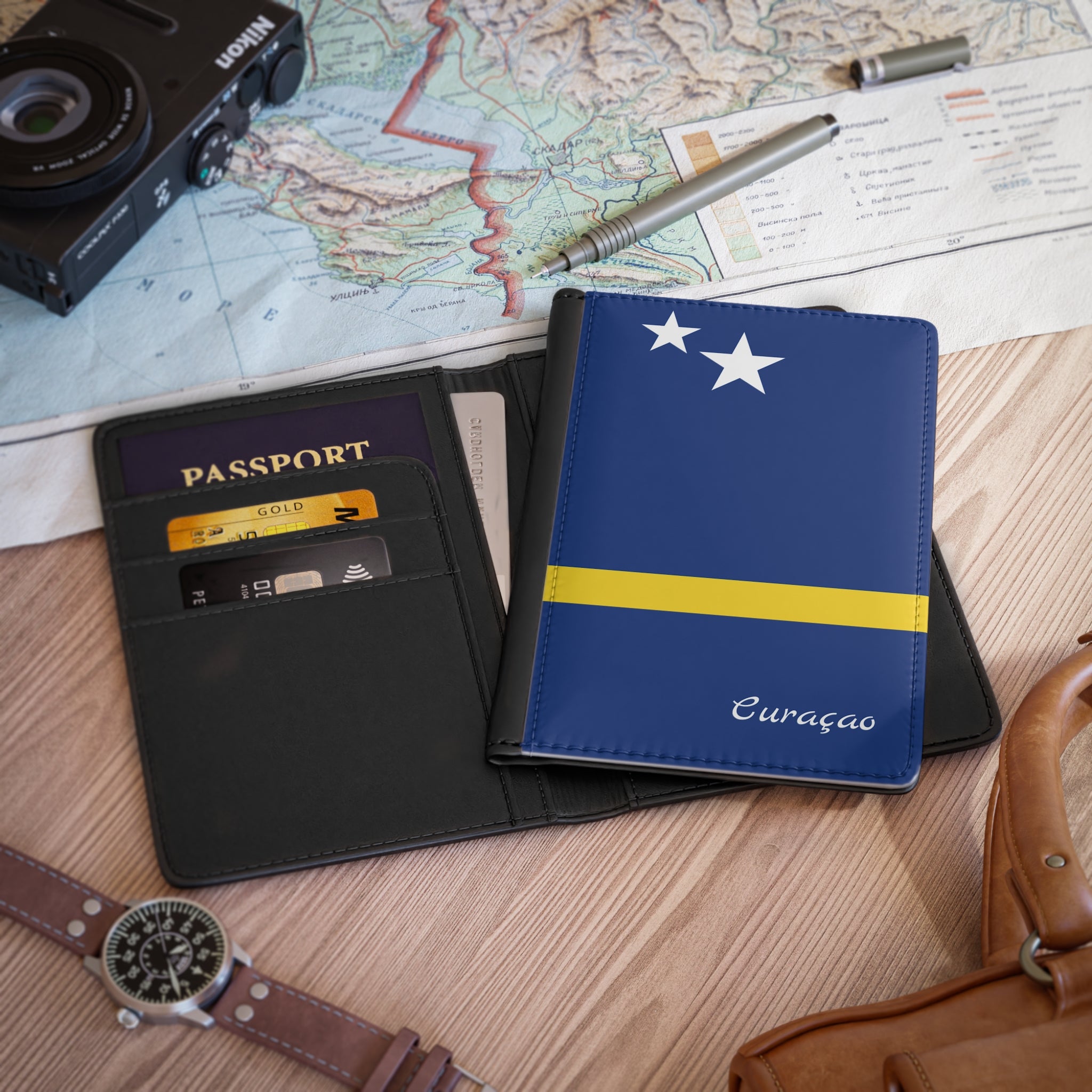 Curacao Flag Passport Cover - Irie Blues Boutique