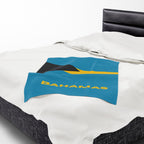 Bahamas Flag Velveteen Plush Blanket