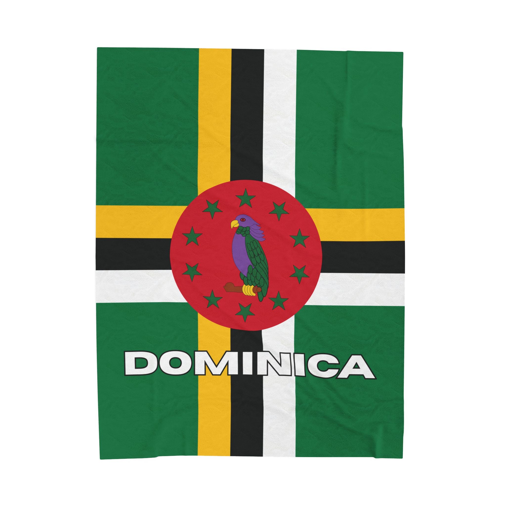 Dominica Flag Velveteen Plush Blanket