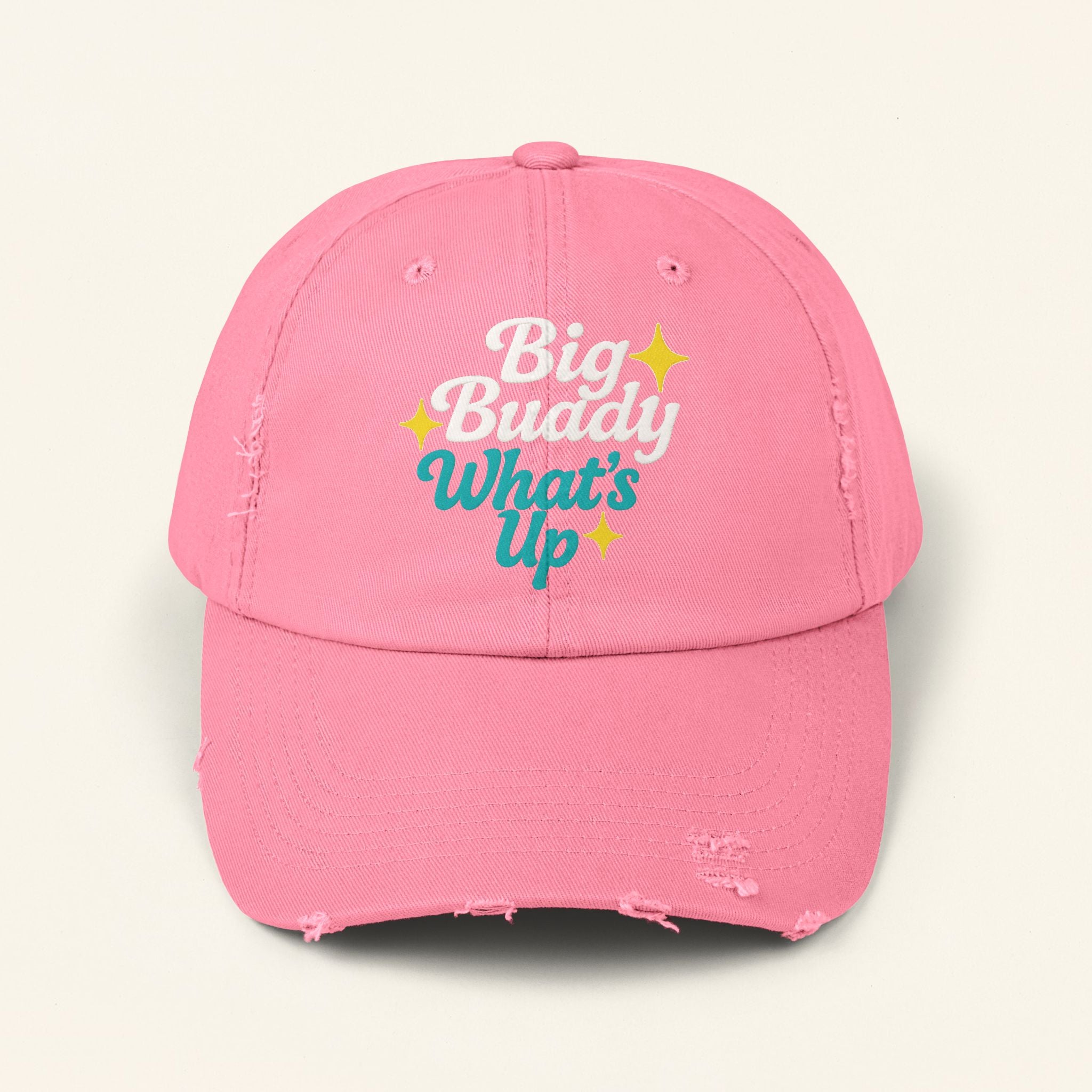 Big Buddy Whats Up Trendy Unisex Distressed Cap, Casual Hat, Gift for Friends, Summer AccessHeadwearory, Birthday Gift, Cool - Irie Blues Boutique