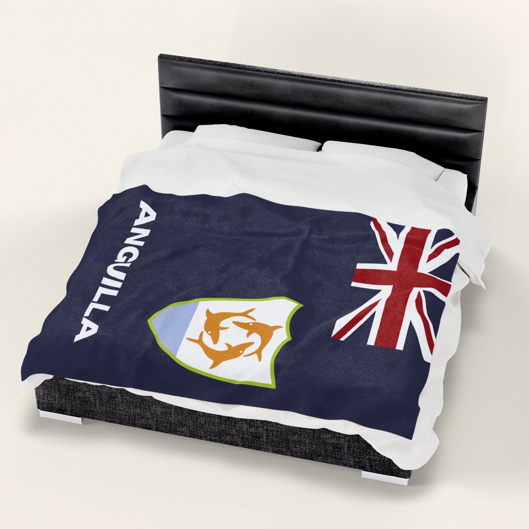 Anguilla Flag Velveteen Plush Blanket