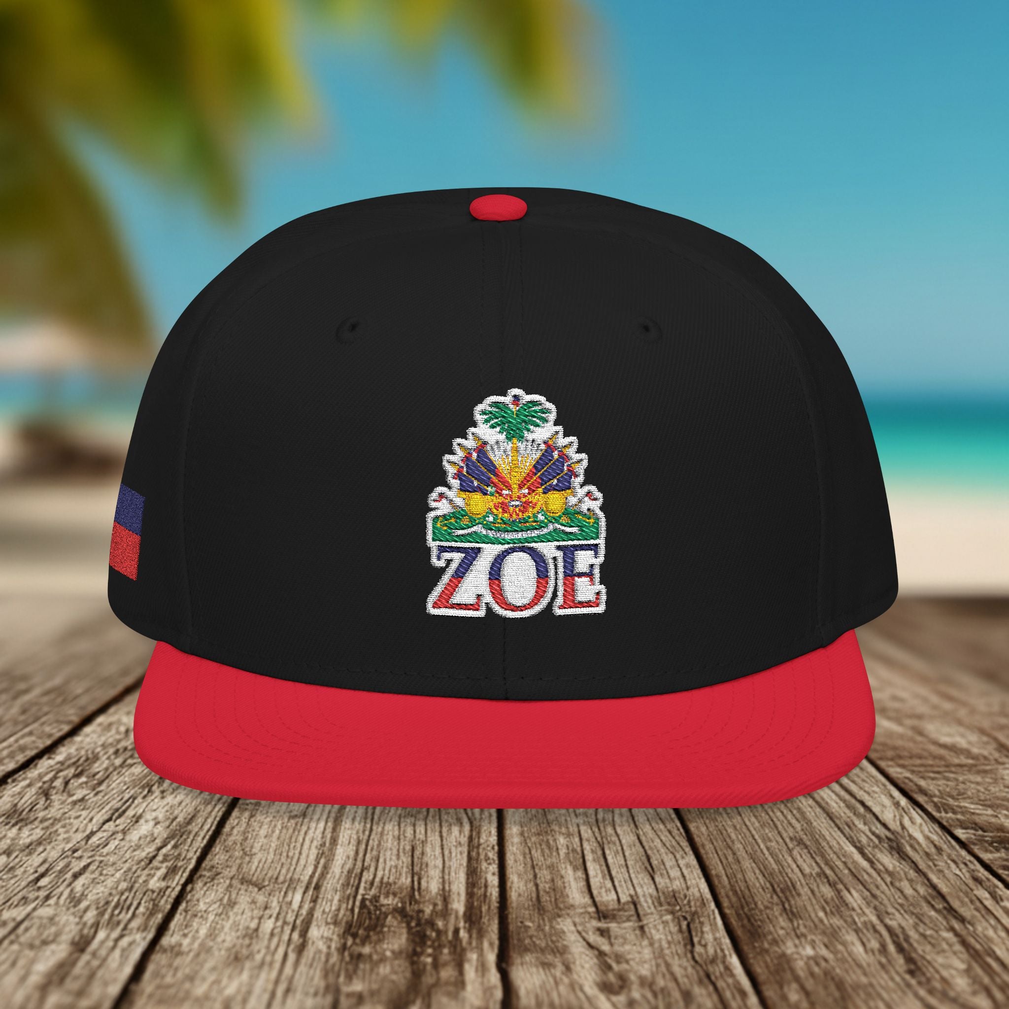 Haiti Zoe Embroidered Snapback Hat
