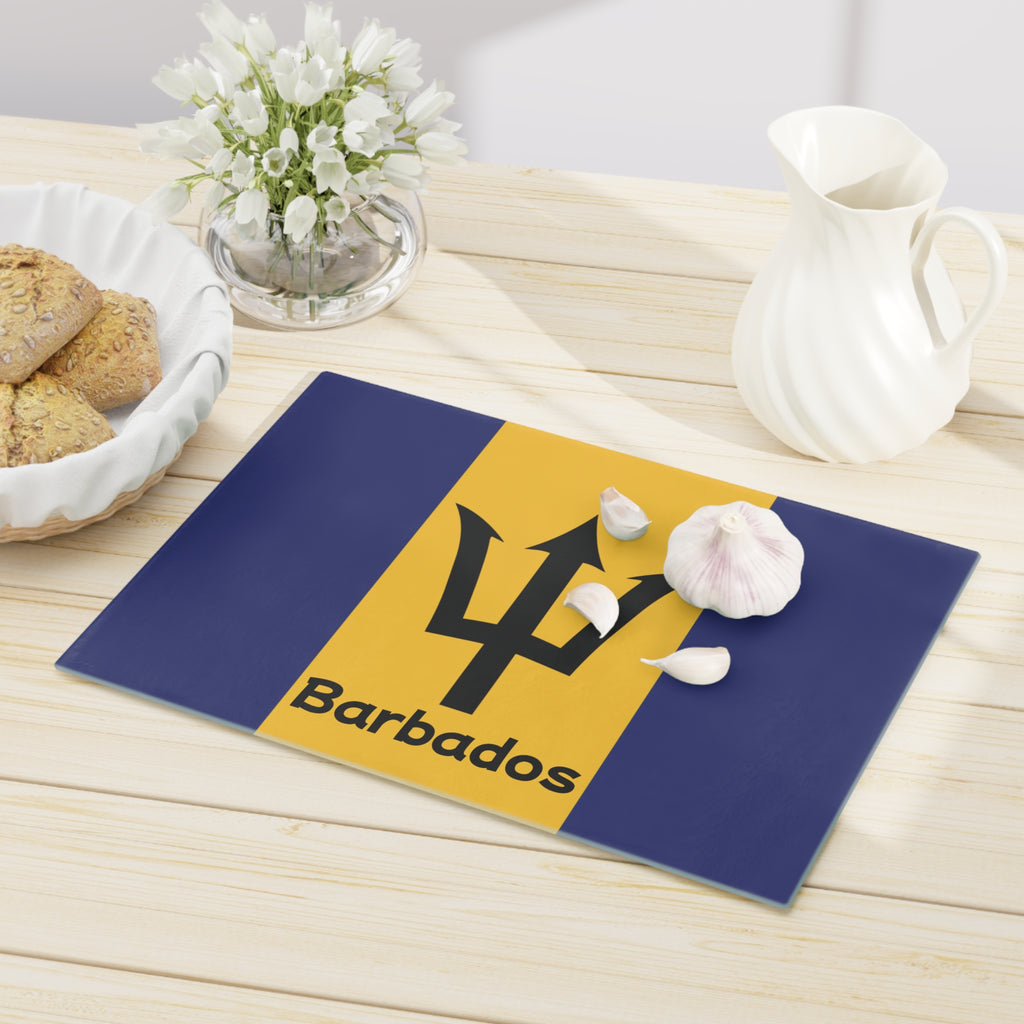 Barbados Flag Cutting Board - Irie Blues Boutique
