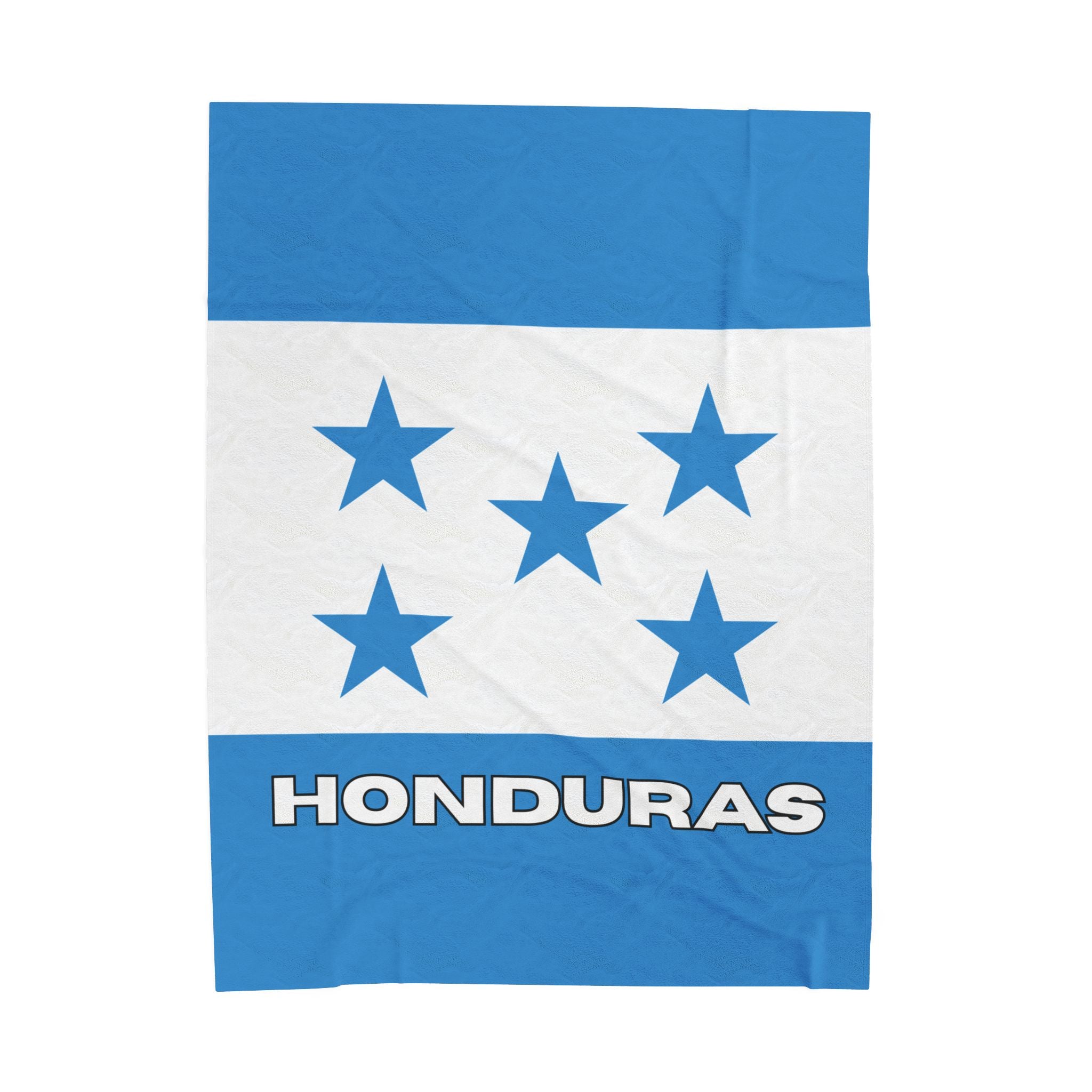 Honduras Flag Velveteen Plush Blanket - Irie Blues Boutique