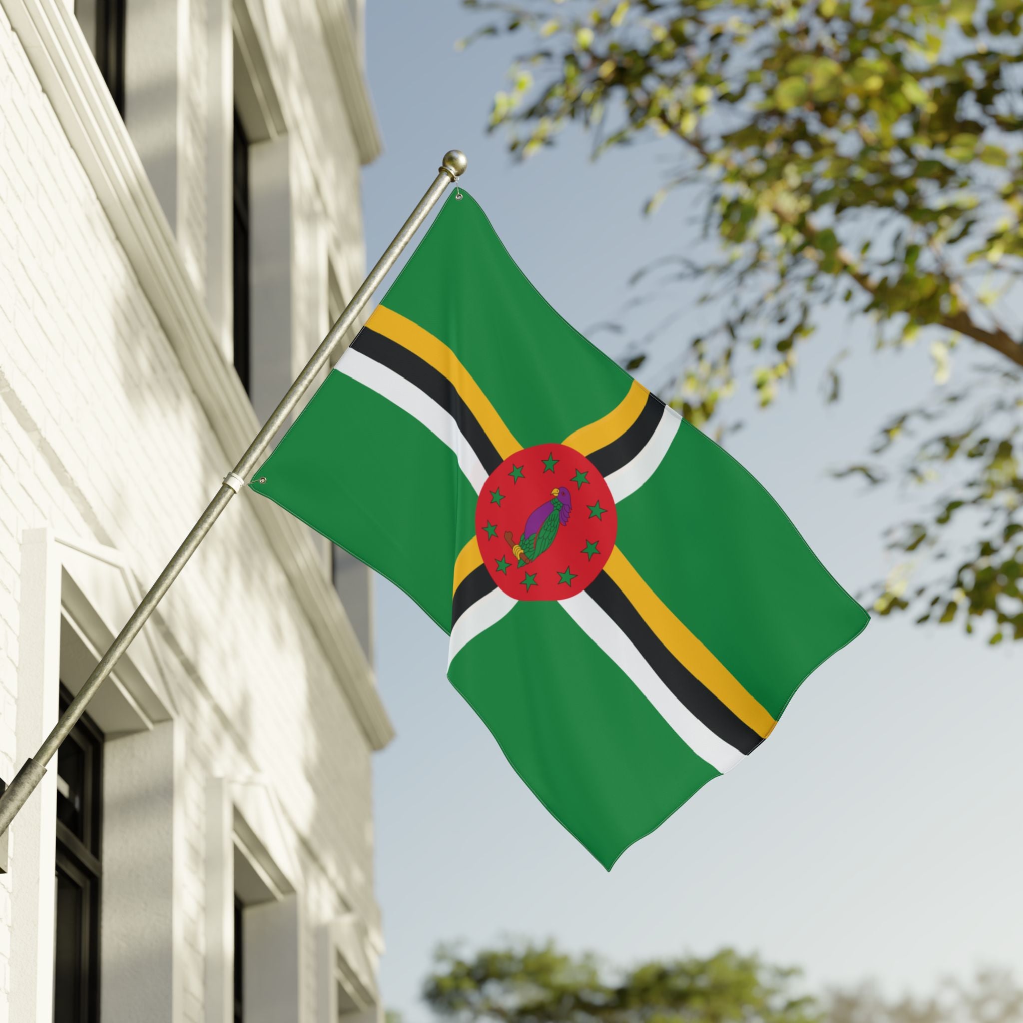 Dominica Flag Double Sided Flag