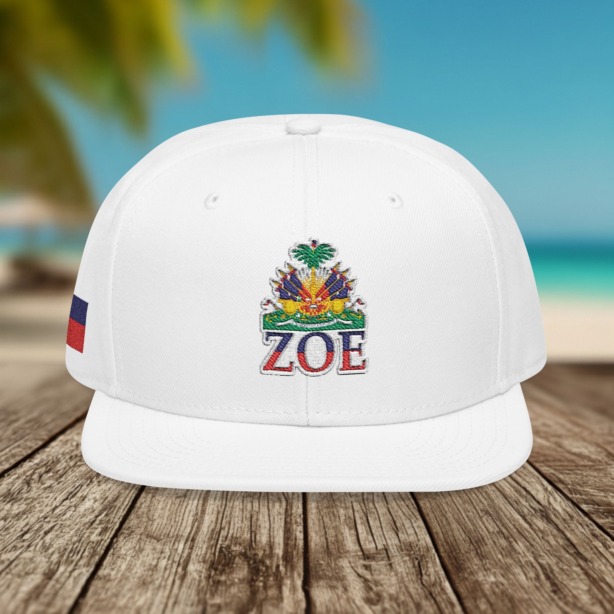 Haiti Zoe Embroidered Snapback Hat