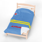 Aruba Flag Velveteen Plush Blanket