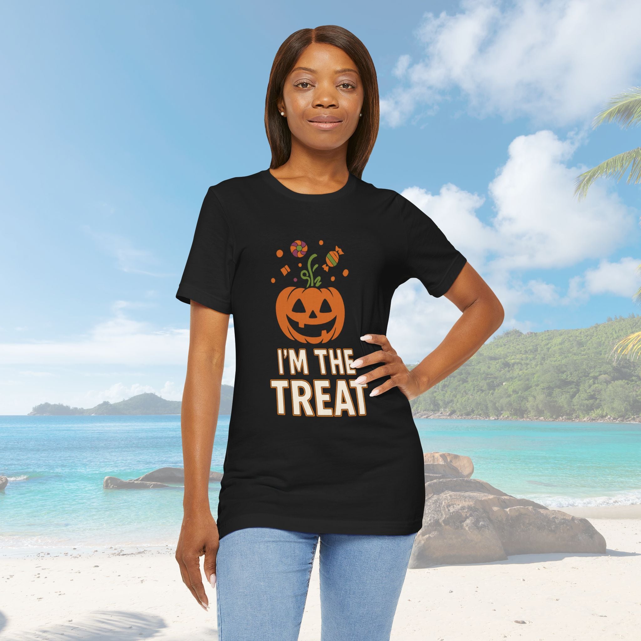I'm The Treat Halloween Ghost Trick Tee - Irie Blues Boutique