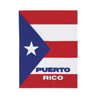 Puerto Rico Flag Velveteen Plush Blanket - Irie Blues Boutique