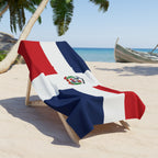 Dominican Republic Flag Beach Towel, Caribbean Flag Beach Towel, Travel Beach Towel, Vacation Towel, Island Flag Beach Blanket, - Irie Blues Boutique