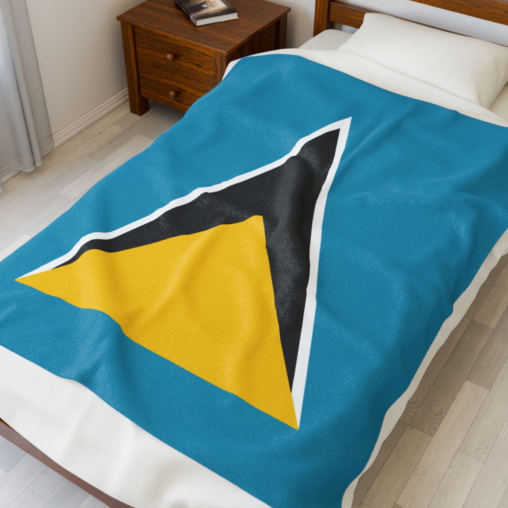 St Lucia Plush Blanket, Soft Throw for Home Decor, Perfect Gift for All Occasions, Bedtime Comfort, Travel Companion - Irie Blues Boutique