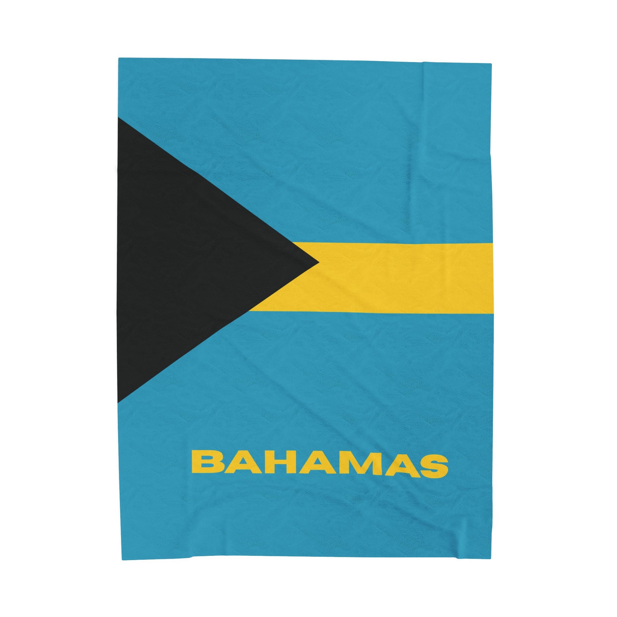 Bahamas Flag Velveteen Plush Blanket