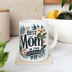Tropical Floral Mom Mug, Best Mom Gift, Mother's Day Mug, Ceramic Coffee Cup, Personalized Mom Drinkware - Irie Blues Boutique