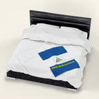 Nicaragua Flag Velveteen Plush Blanket - Irie Blues Boutique