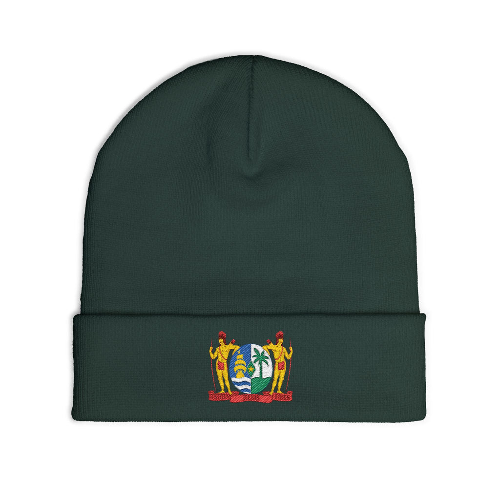 Suriname Coat of Arms Embroidered Knit Beanie