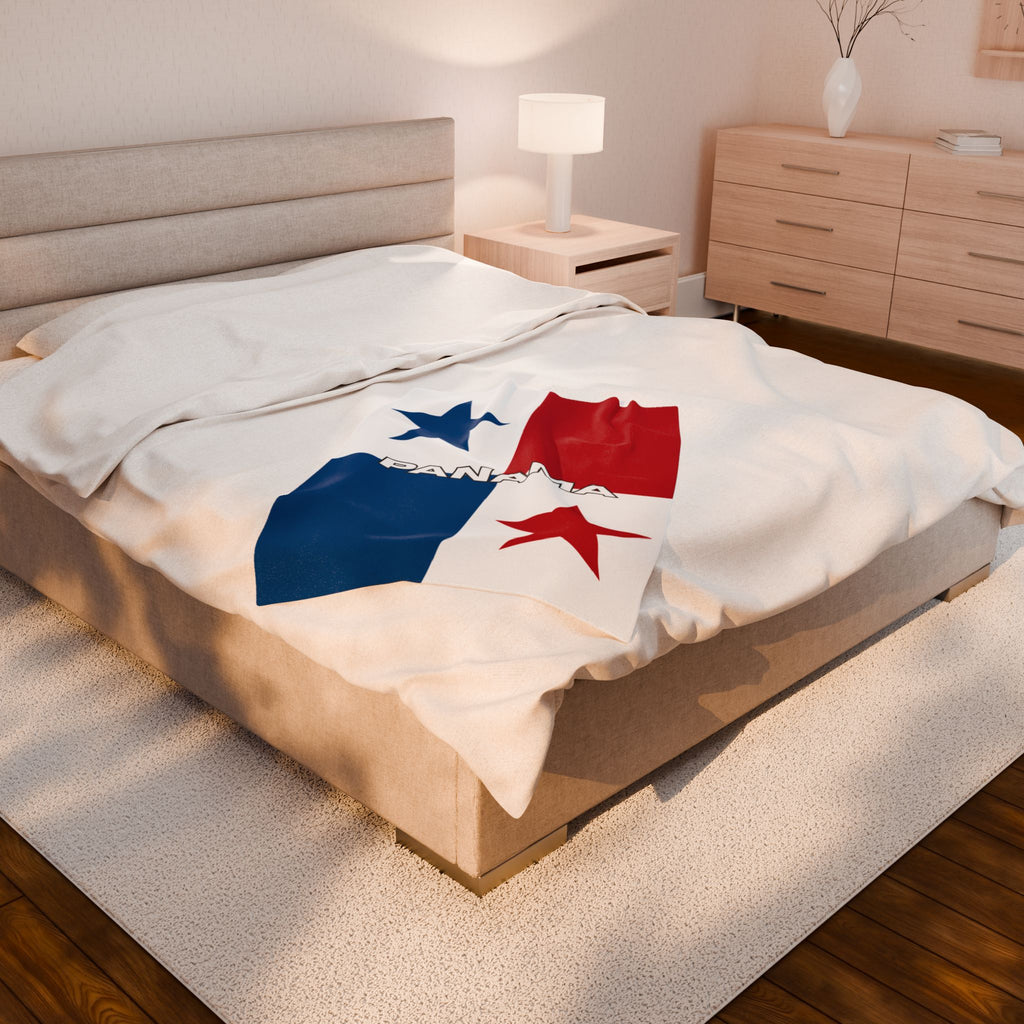 Panama Flag Velveteen Plush Blanket - Irie Blues Boutique