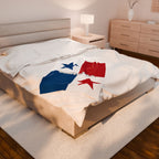 Panama Flag Velveteen Plush Blanket - Irie Blues Boutique