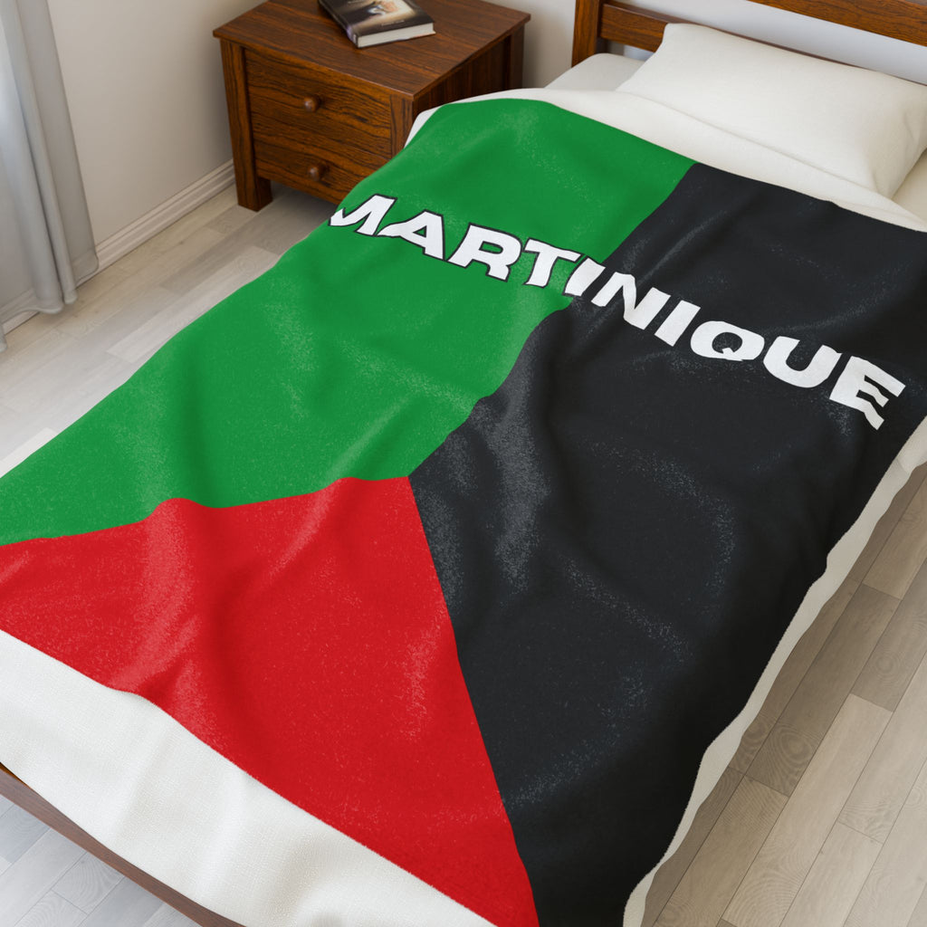 Martinique Flag Velveteen Plush Blanket - Irie Blues Boutique