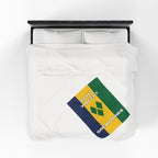 Saint Vincent & Grenadine Flag Velveteen Plush Blanket - Irie Blues Boutique