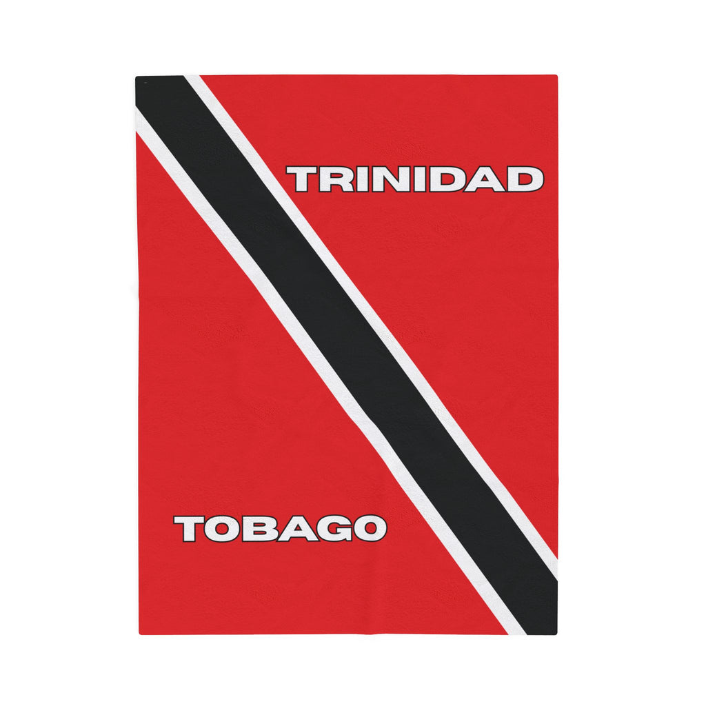 Trinidad Tobago Flag Velveteen Plush Blanket - Irie Blues Boutique