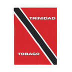 Trinidad Tobago Flag Velveteen Plush Blanket - Irie Blues Boutique