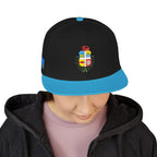 Aruba Coat of Arms Embroidered Snapback Hat - Irie Blues Boutique