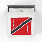 Trinidad Tobago Flag Velveteen Plush Blanket - Irie Blues Boutique