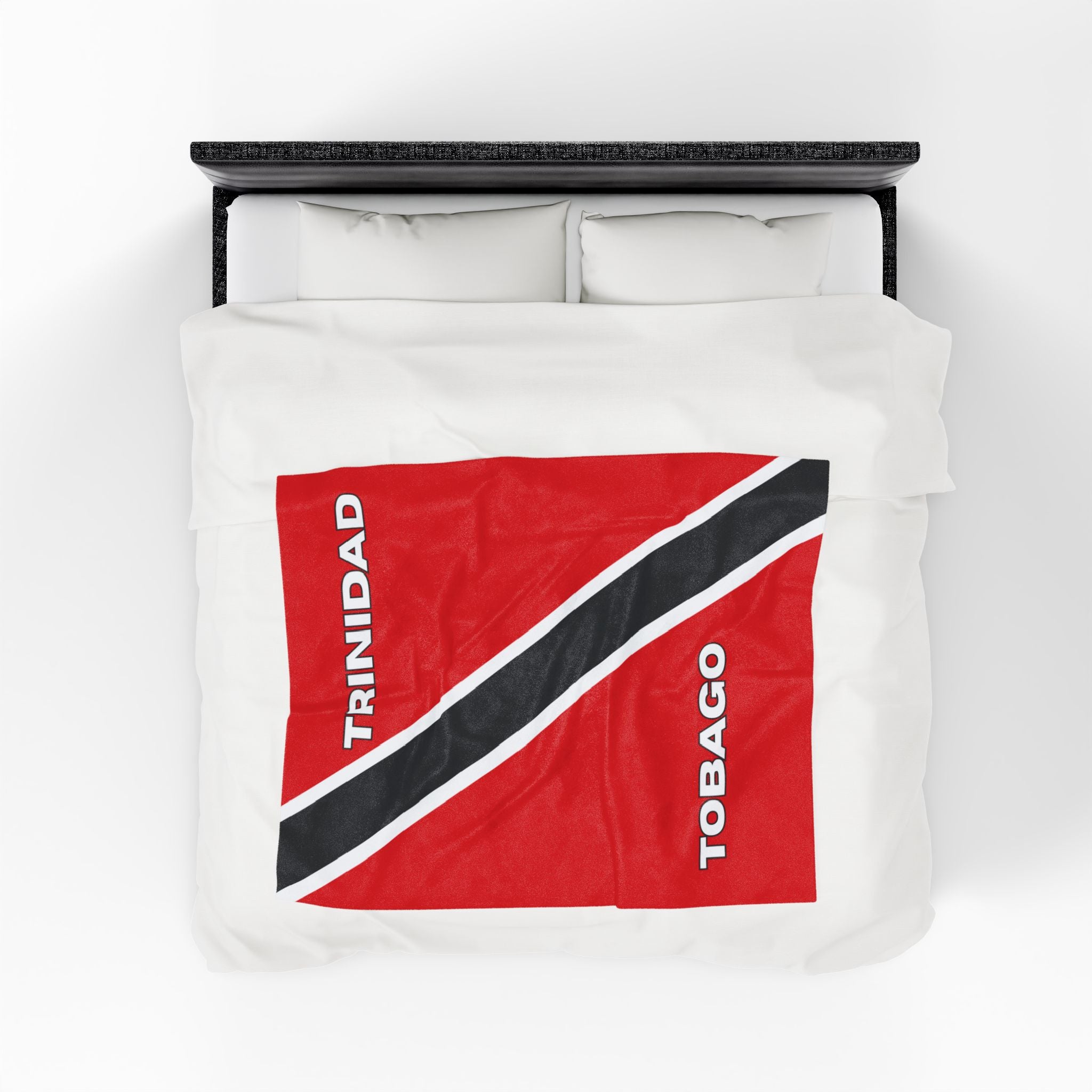 Trinidad Tobago Flag Velveteen Plush Blanket - Irie Blues Boutique