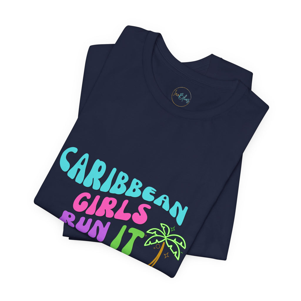 Caribbean Gyals Run It Tee Retro Tee - Irie Blues Boutique