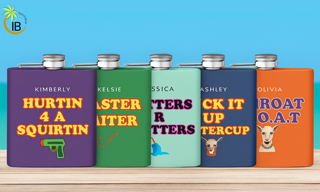 Custom Dirty Bachelorette Party Flasks - Irie Blues Boutique