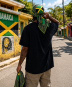 Jamaica Flag Paisley Print Bandana