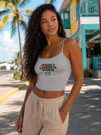 I Love Being A Caribbean Woman Pride Crop Spaghetti Strap