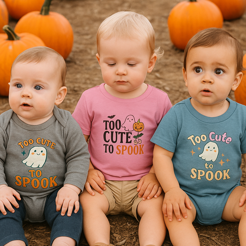 Too Cute To Spook Halloween Infant Long Sleeve Onesie - Irie Blues Boutique