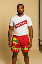 Grenada Flag All Over Print RecycledSwim Trunks - Irie Blues Boutique
