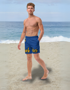 Barbados Flag Recycled Swim Trunks - Irie Blues Boutique