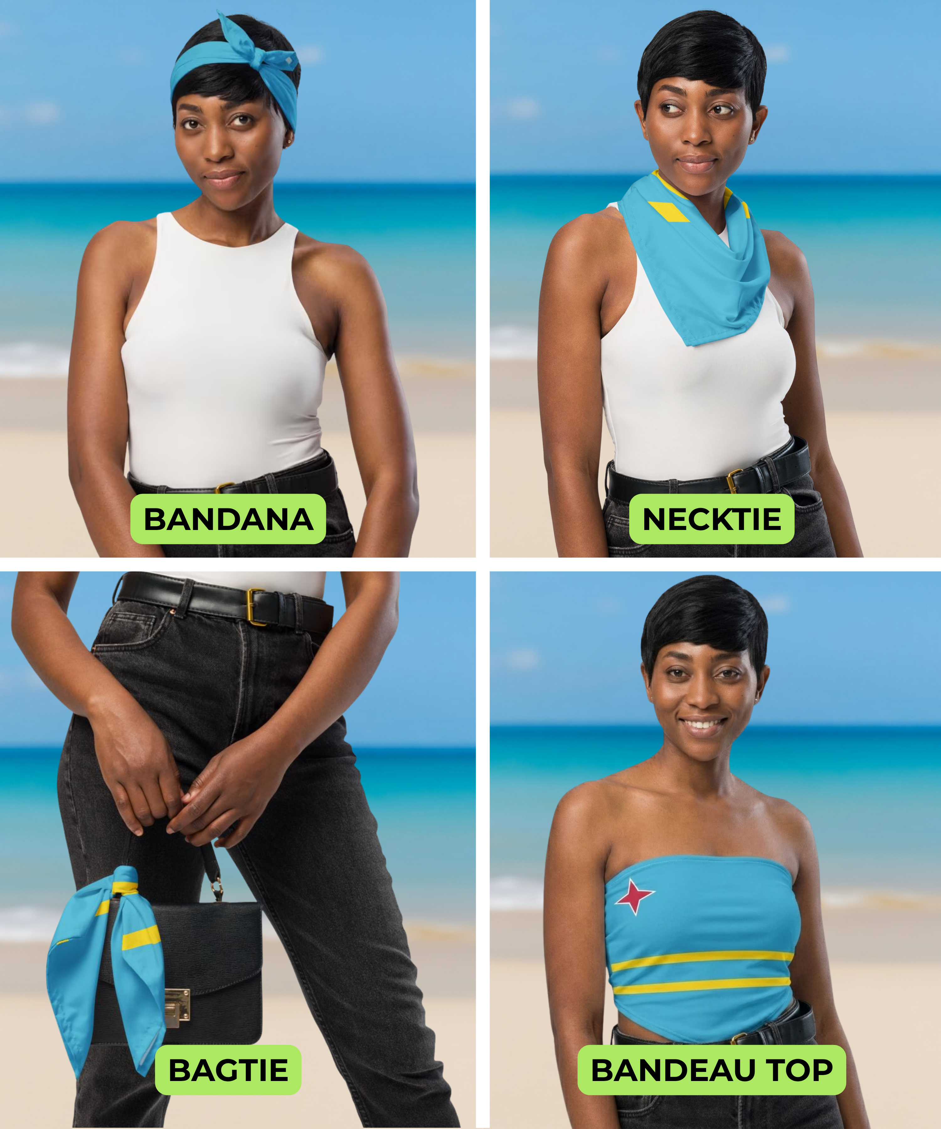 Antigua & Barbuda Flag Bandana