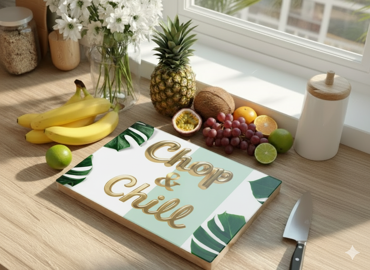 Chop & Chill Glass Cutting Board