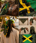 Jamaica Flag Paisley Print All-over print bandana