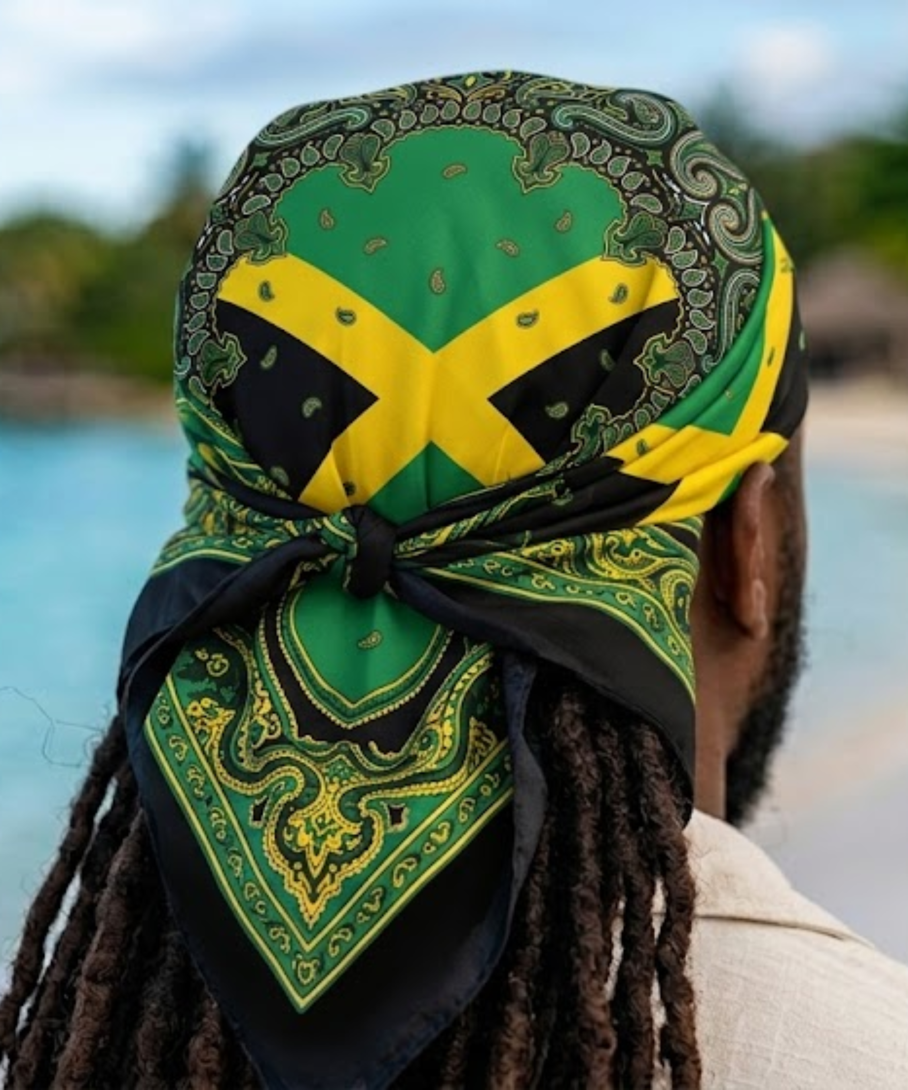 Jamaica Flag Paisley Print All-over print bandana