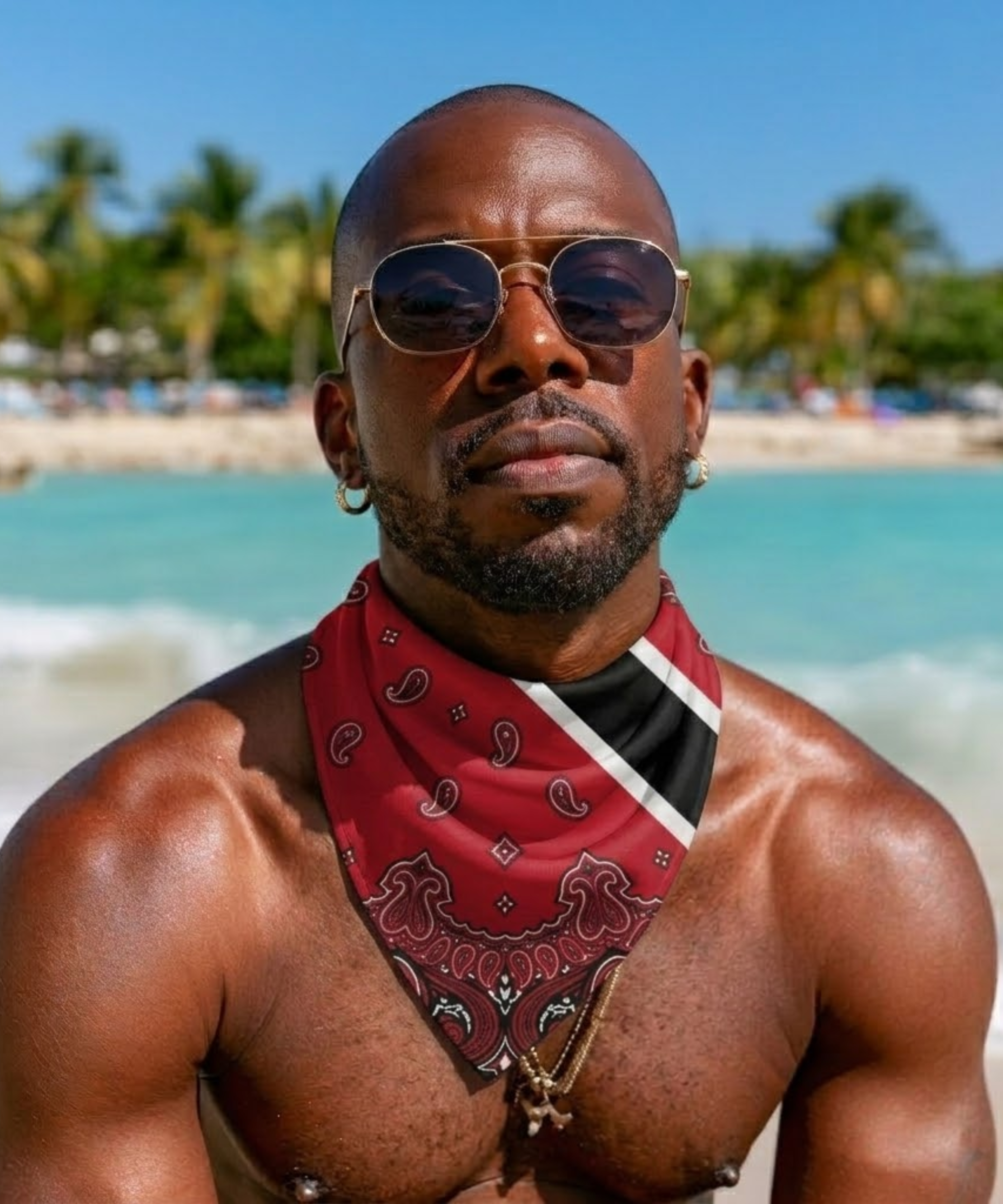 Trinidad & Tobago Paisely Flag All-over print bandana