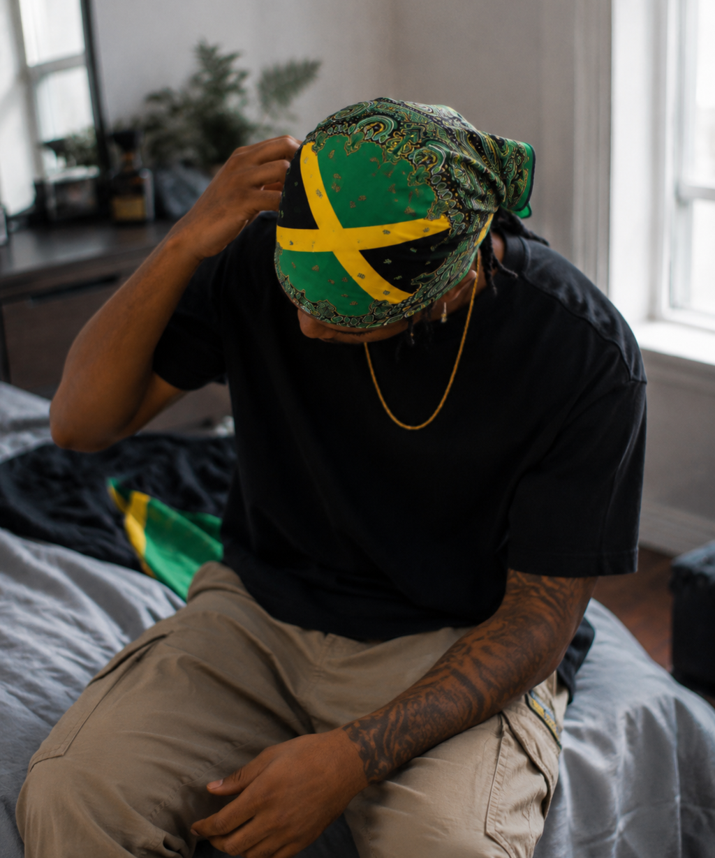 Jamaica Flag Paisley Print Bandana