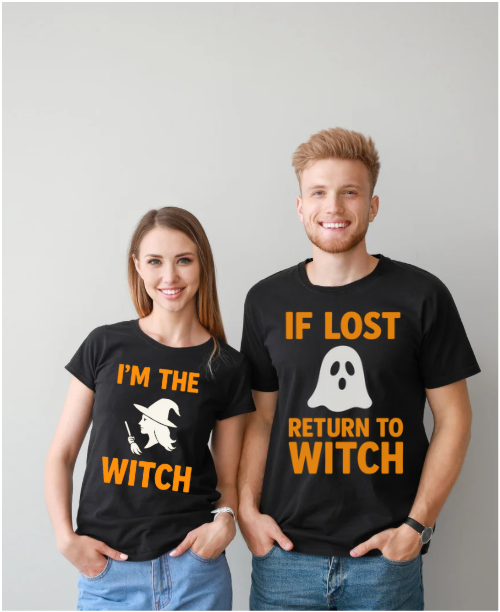 I'm The Witch Couples Halloween T-shirt - Irie Blues Boutique