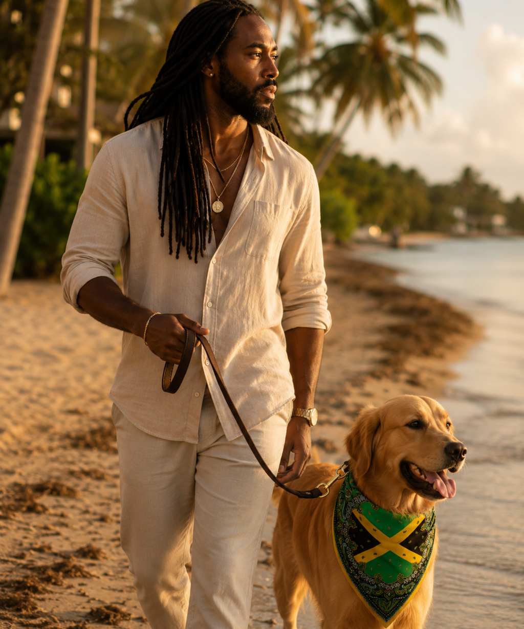Jamaica Flag Paisley Print All-over print bandana