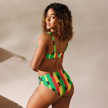 Rasta Reggae High Waisted Bikini