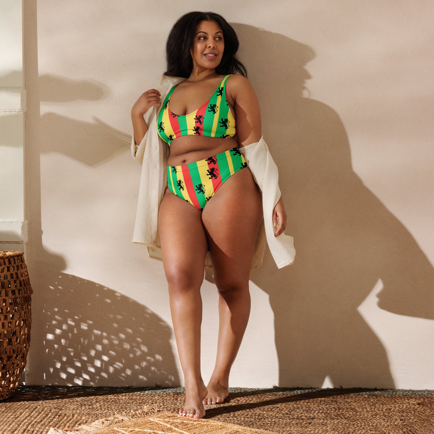 Rasta Reggae High Waisted Bikini