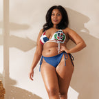 Dominican Republic Flag All Over Print Recycled String Bikini - Irie Blues Boutique