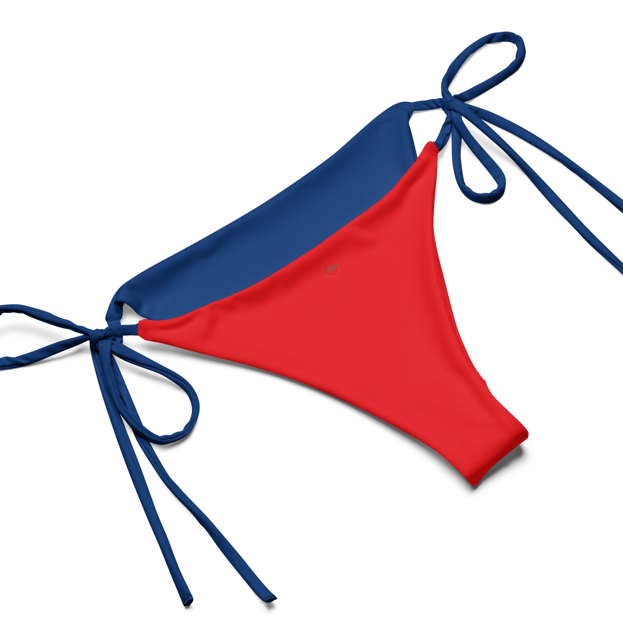 Dominican Republic Flag All Over Print Recycled String Bikini - Irie Blues Boutique