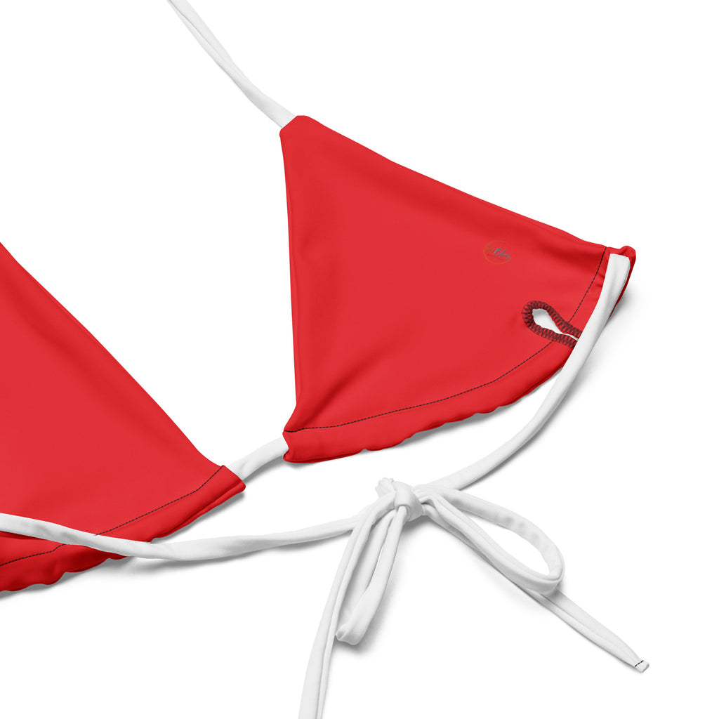 Dominican Republic Flag All Over Print Recycled String Bikini - Irie Blues Boutique