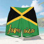Jamaica Flag All Over Print Recycled Swim Trunks - Irie Blues Boutique